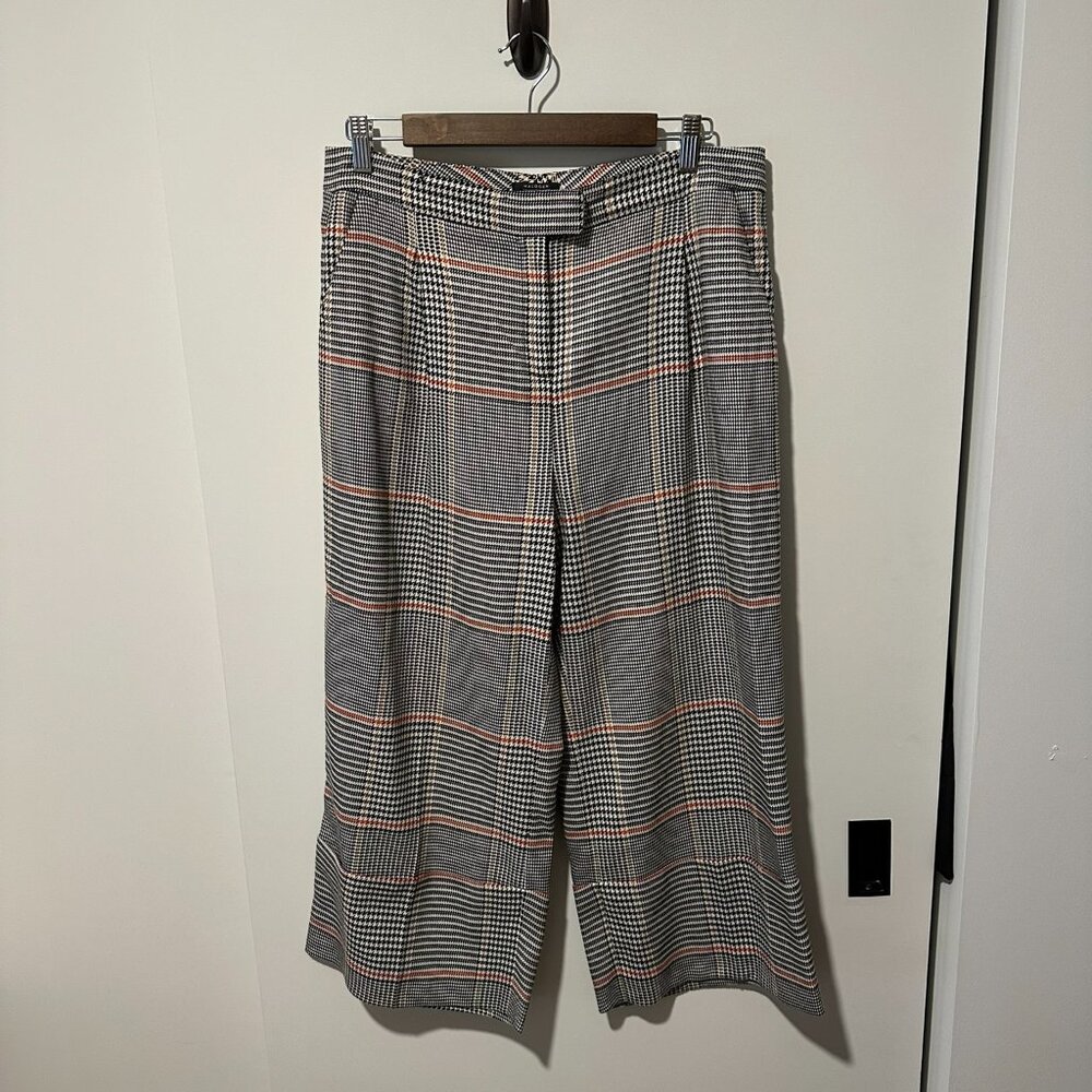 Halogen x Atlantic-Pacific Plaid Wide Leg Pants – Size 10P (Petite)
